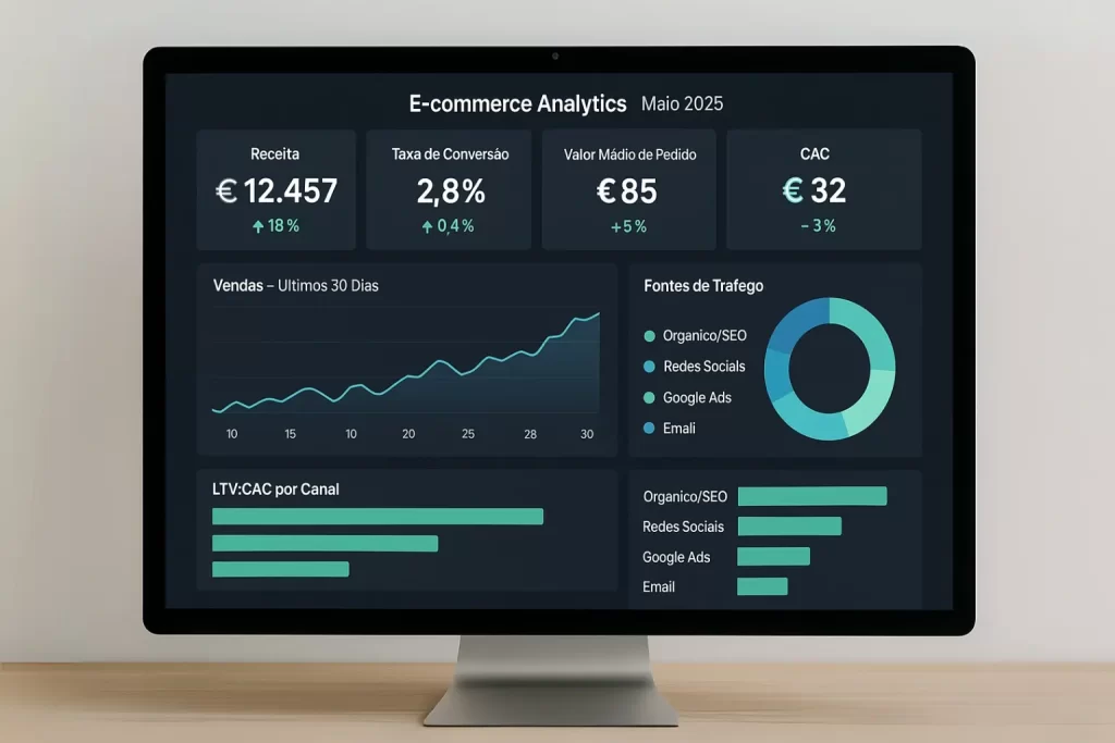 Dashboard de análise de dados para crescer loja online com decisões baseadas em dados